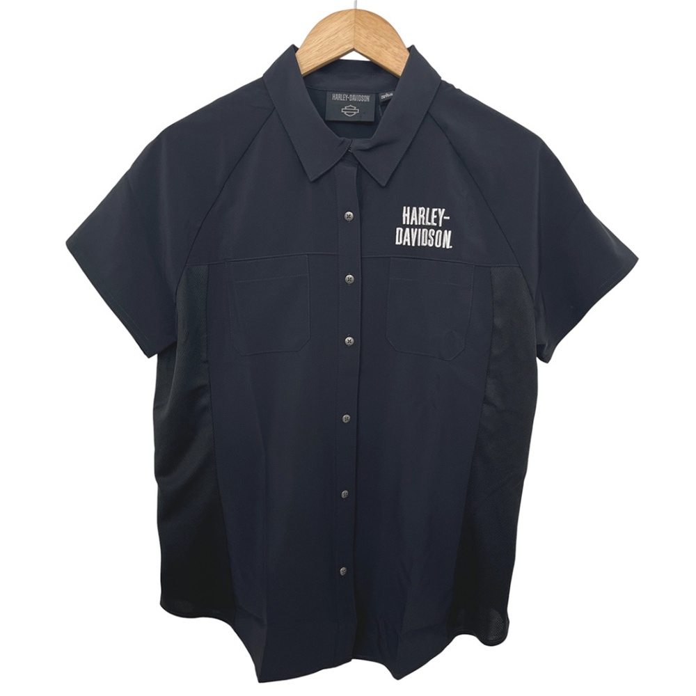 NWT Harley-Davidson® Women’s Performance Short Sleeve Button Front Shirt Large